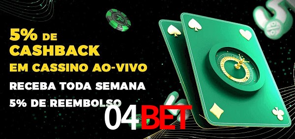 Promoções do cassino ao Vivo 04bet